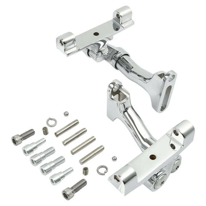 Footboard Mount Adjustable Chrome/Black for Harley Road King (1993–2025)