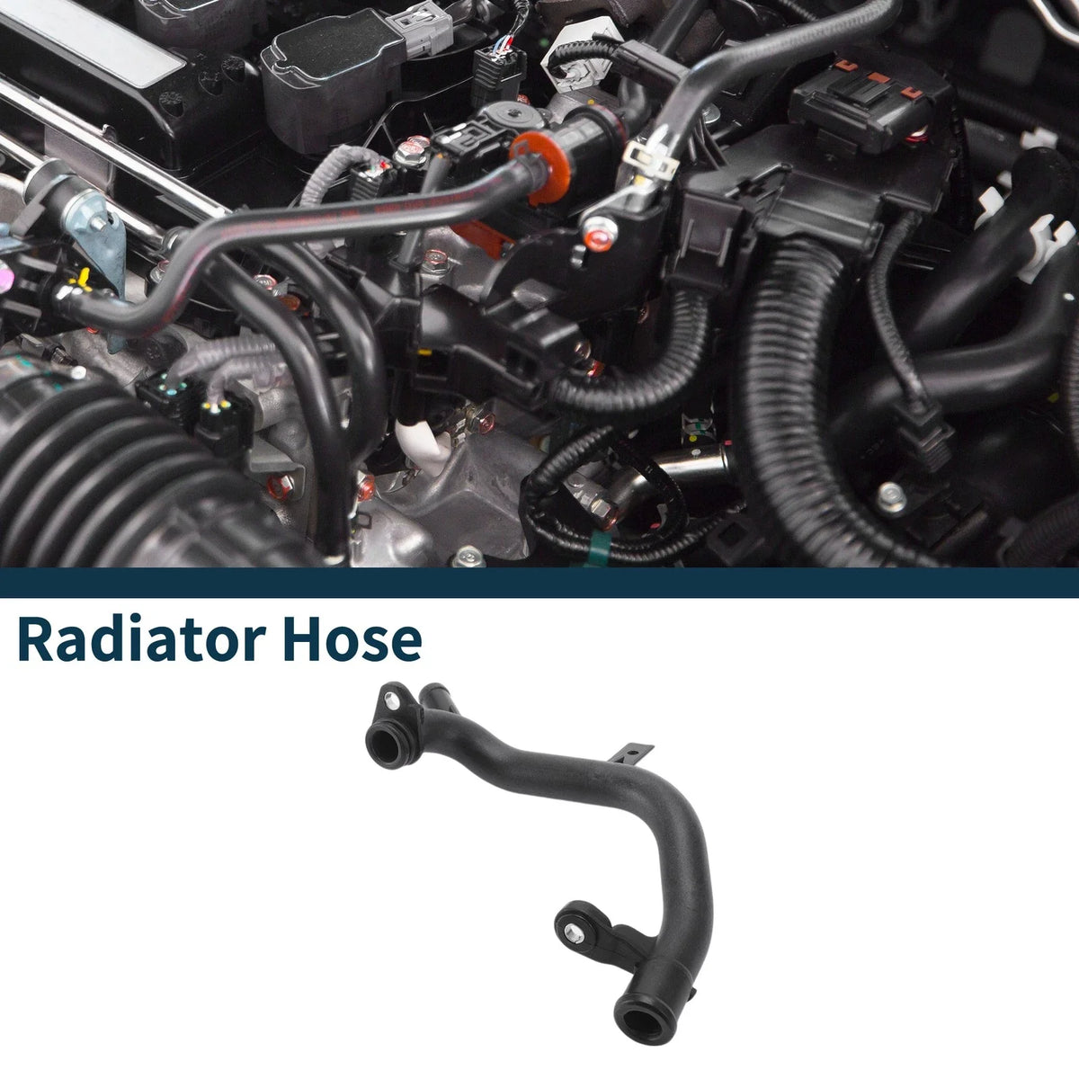 Radiator Hose Coolant Tube for Audi A3 (2008–2017) Plastic Black