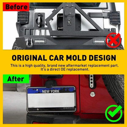 Rear License Plate Holder with Light for Jeep Wrangler JK JKU 2007-2018