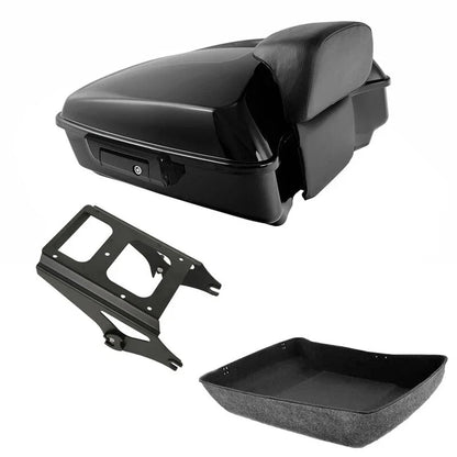 Chopped Trunk Backrest Rack for Touring Harley Electra Glide 2009-2013