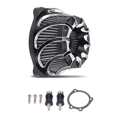 Chrome Air Filter Assembly for Harley Touring Dyna (2000–2017)