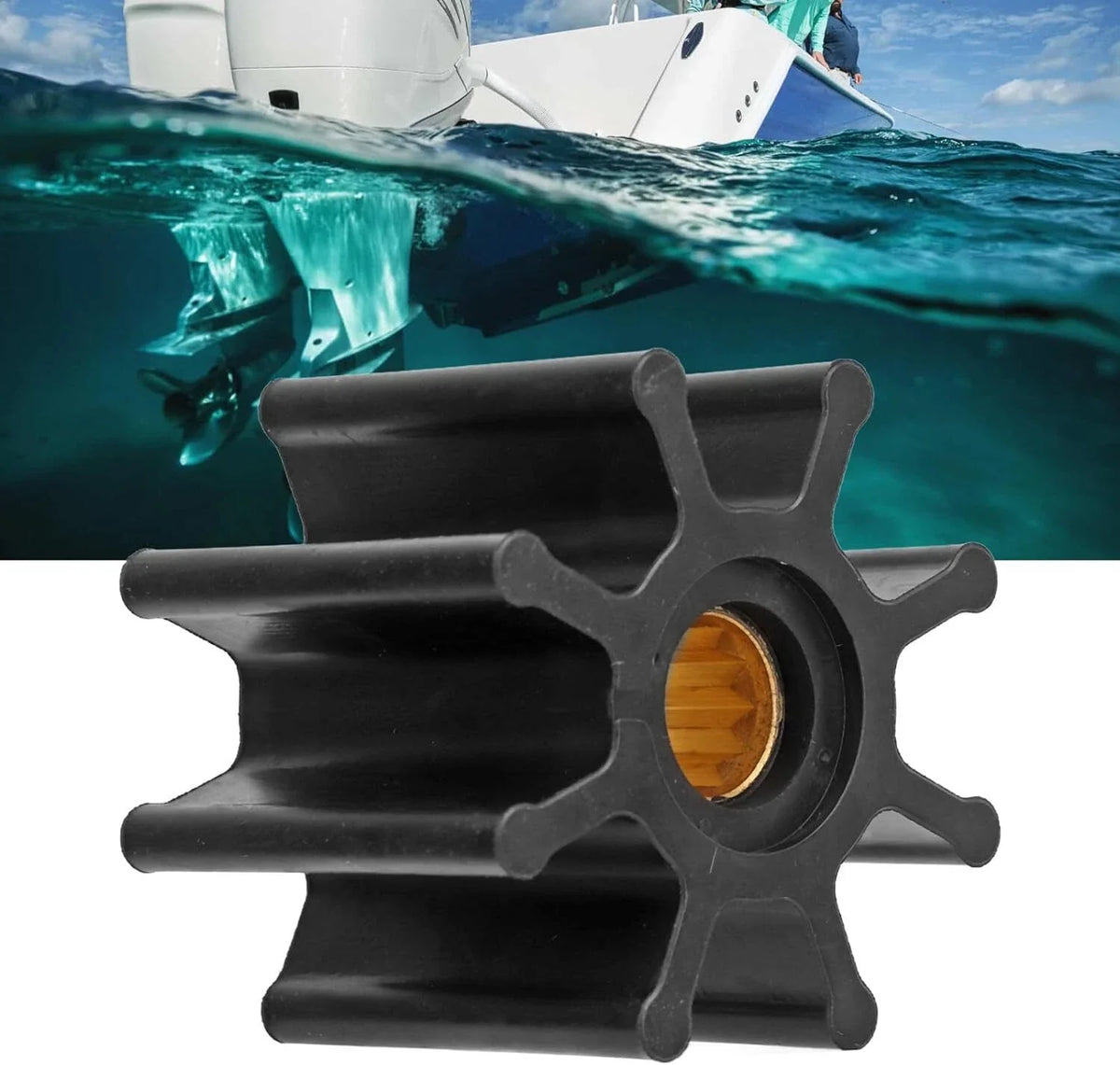 Water Pump Impeller for Mermaid Marine Monarch, Turbo Four, Turbo Plus Engines