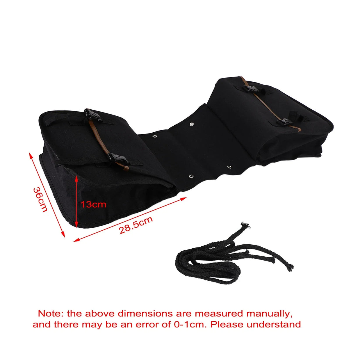 Waterproof Motorcycle Saddle Bag for Universal Fit (Black)