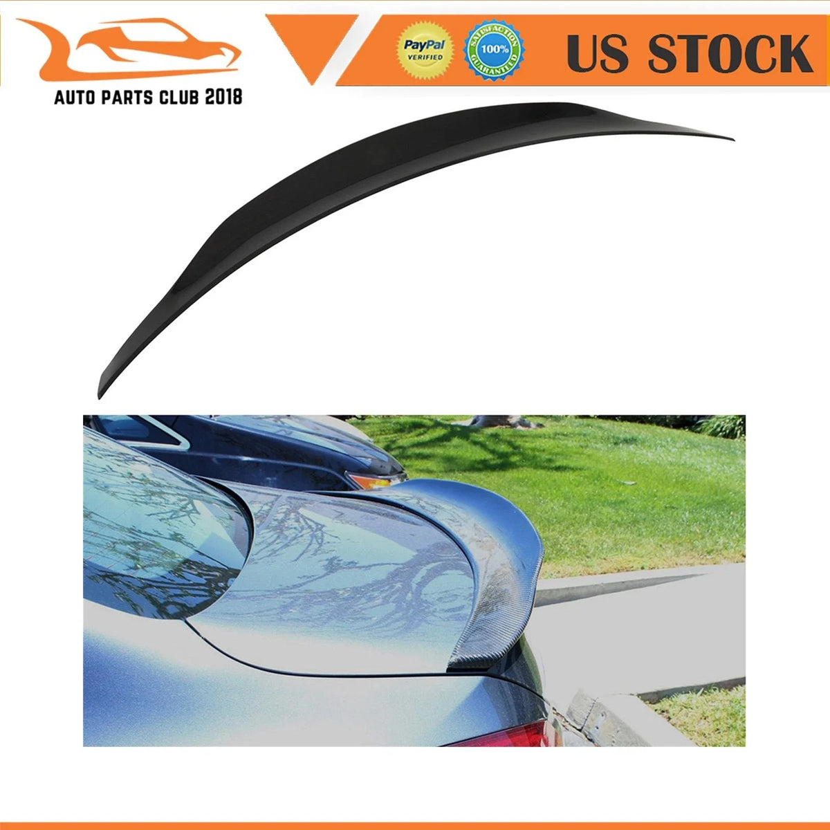Roof Spoiler Wing in Glossy Black for C-Class W205 C63 Sedan 2015-2021