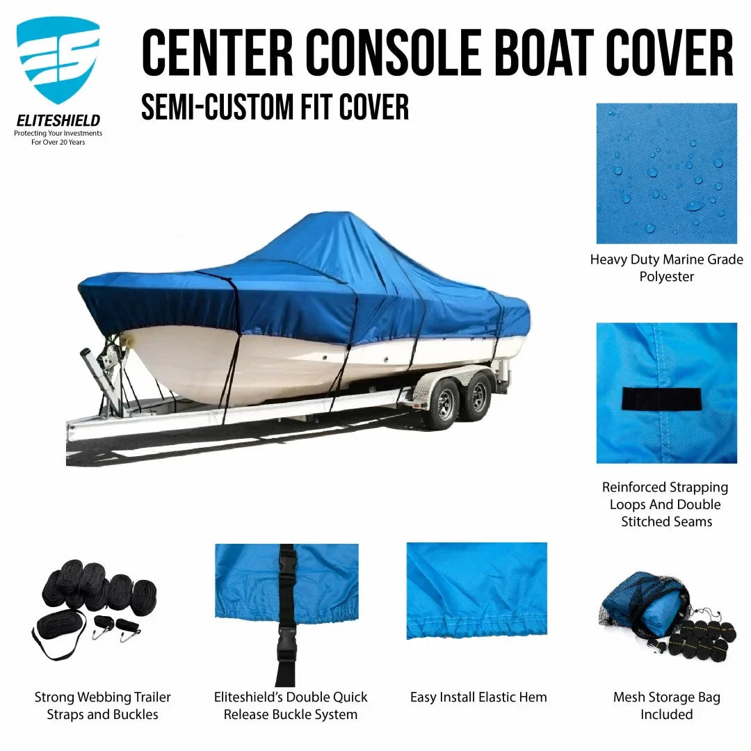 Center Console Fishing Bay Boat Cover for Xpress H18B (Trailerable)