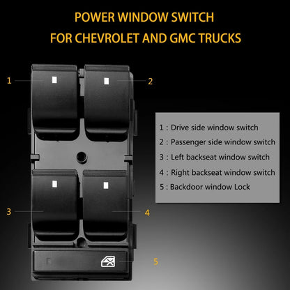 Master Power Window Switch for Chevy Silverado 2007-2015 20945129