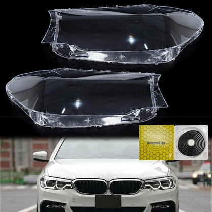 Headlight Lens Cover Pair - Clear for BMW 5 Series G30 G31 G38 2016-2020
