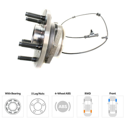 Wheel Hub for Dodge Durango (2004–2005) Front Left or Right with Bearing & Sensor