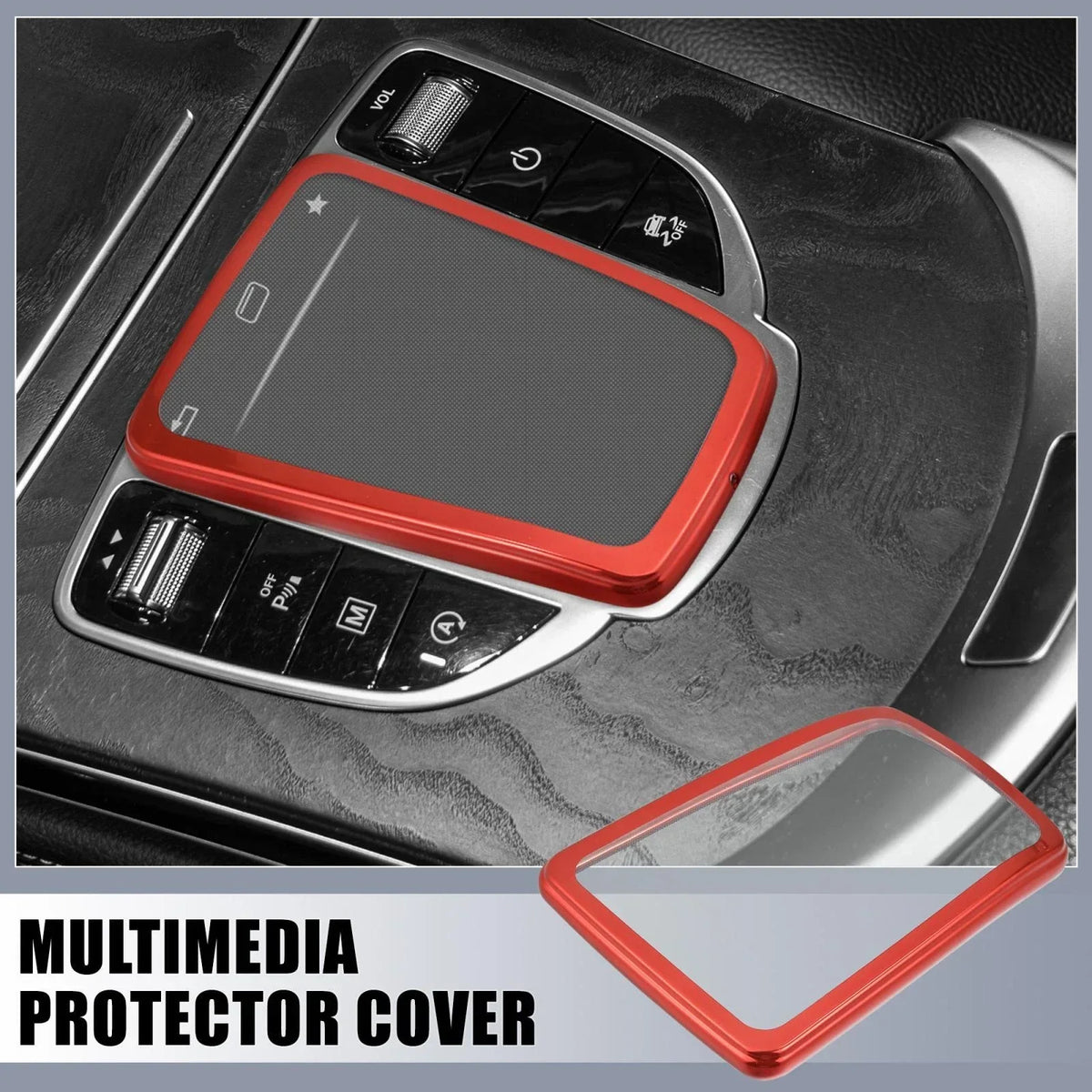 Multimedia Protector Cover in Red for Mercedes-Benz GLC 2016-2019