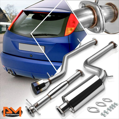 4.5" Muffler Catback Exhaust with Burnt Tip for 2000-2004 Ford Focus