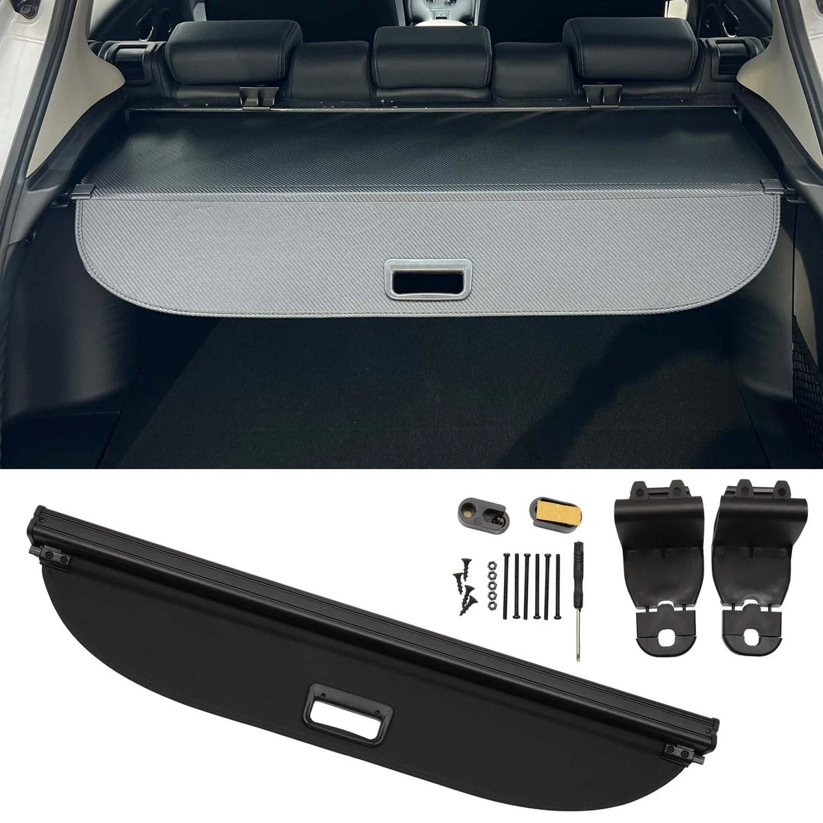 Retractable Cargo Cover for BMW X1 (2023–2024) Rear Trunk Security Shield Gloss Black