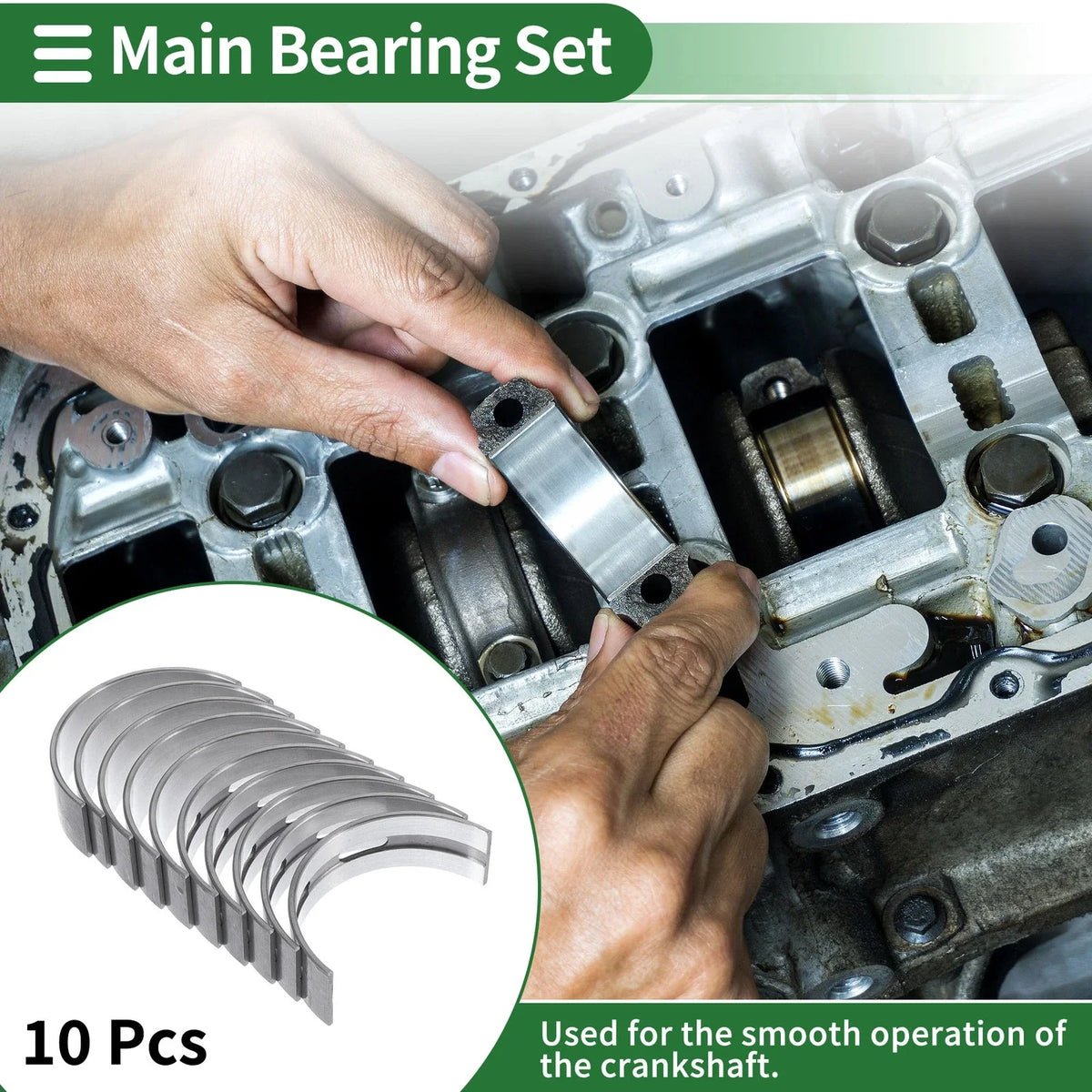 Main Bearing Set No. 1170175031 for Toyota Tacoma (2005–2015)