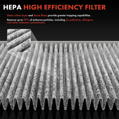 Cabin Air Filter Set (2X) for Nissan Armada 2004-2021 - Activated Carbon