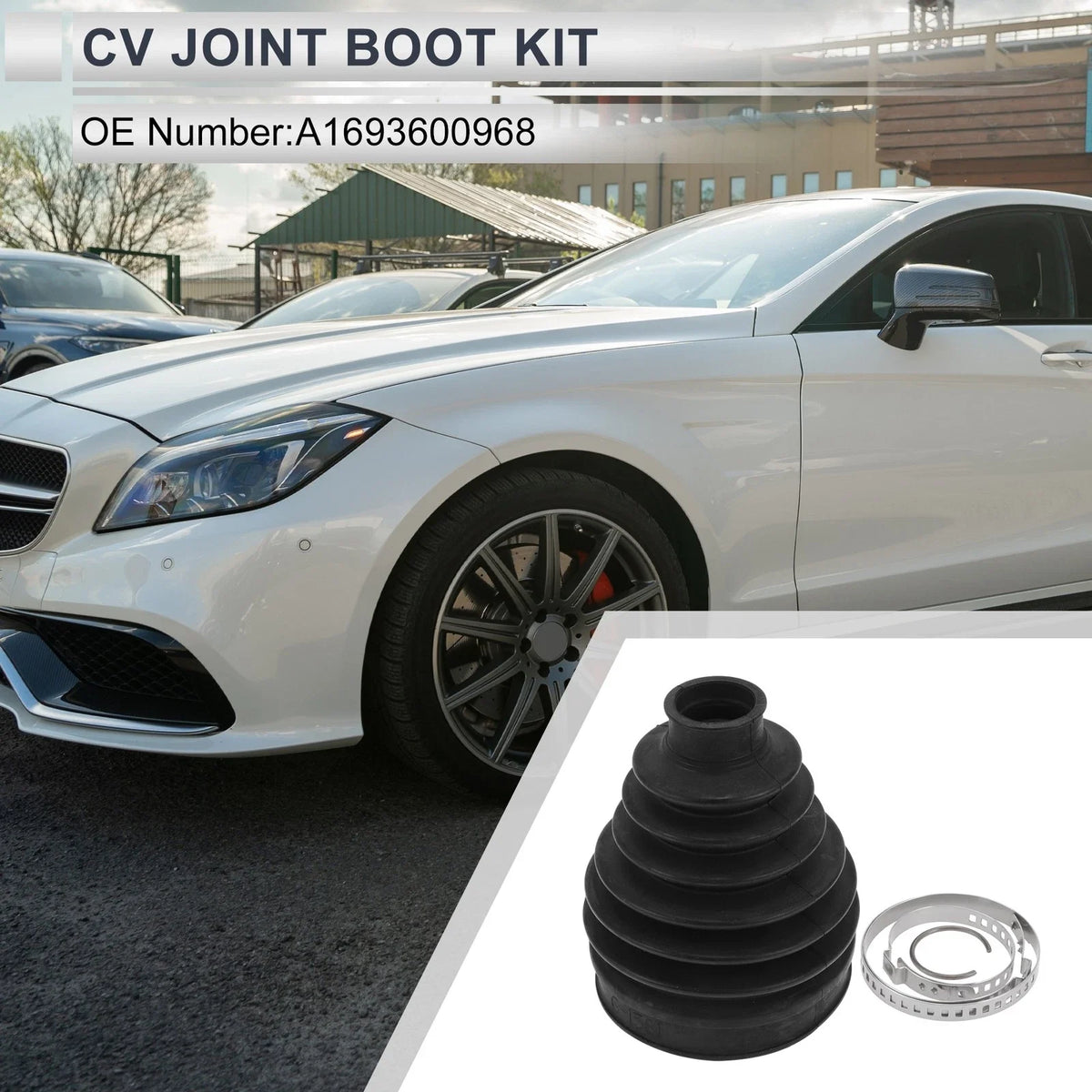 Inner CV Joint Boot Kit with Clamps for Mercedes CLS63 AMG (2007–2018)