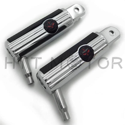 Defiance Skull Footpegs for Harley FXBB FXBR FXBRS FXLR 2018–Present