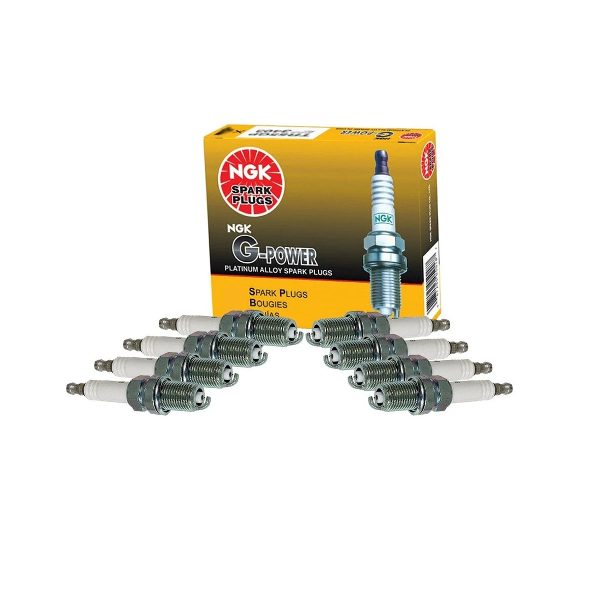 NGK G-Power Platinum Spark Plug Set (8 Pieces) (Gap 0.040)