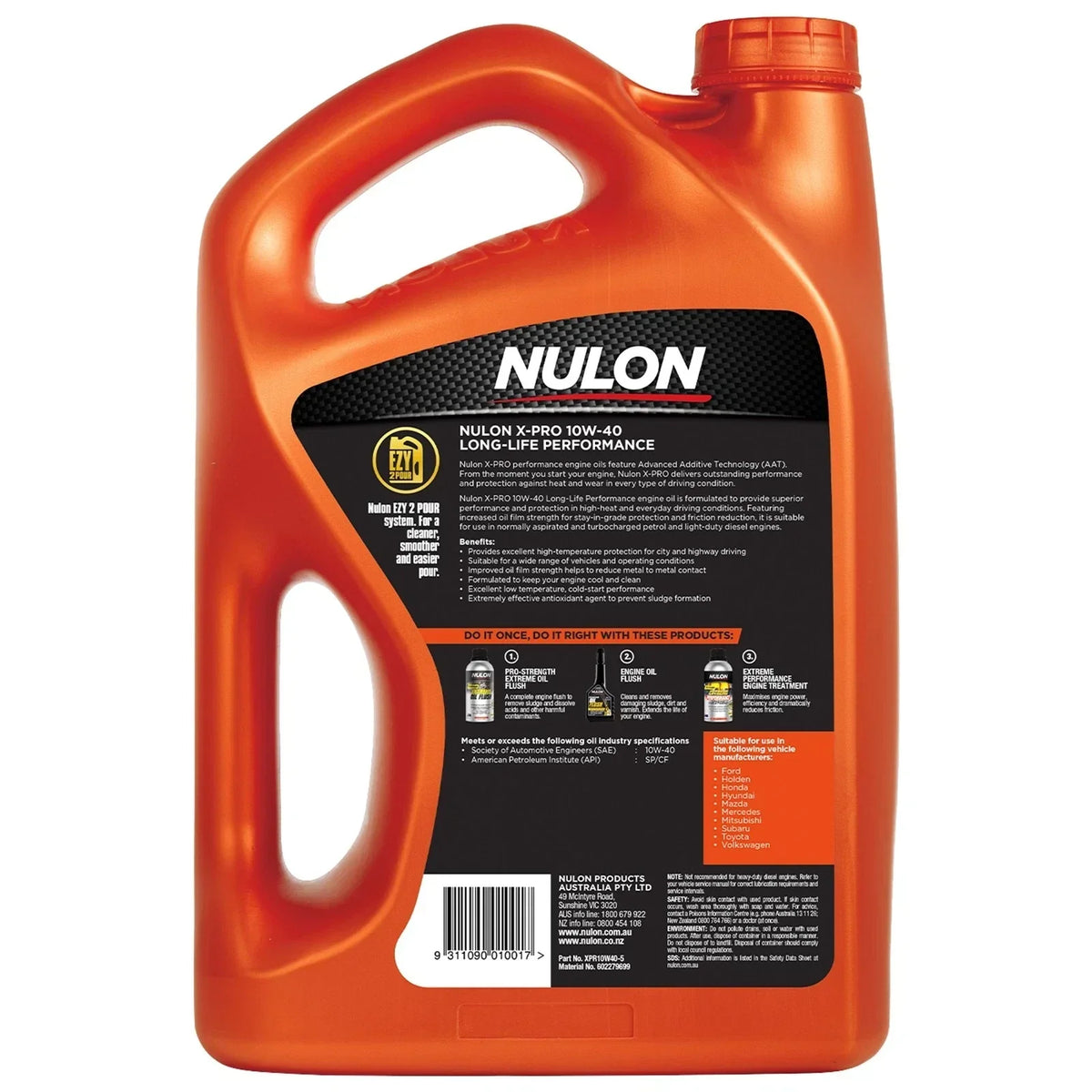 X-PRO 5L Engine Oil 10W-40 for Toyota Hilux N70 2005-2015