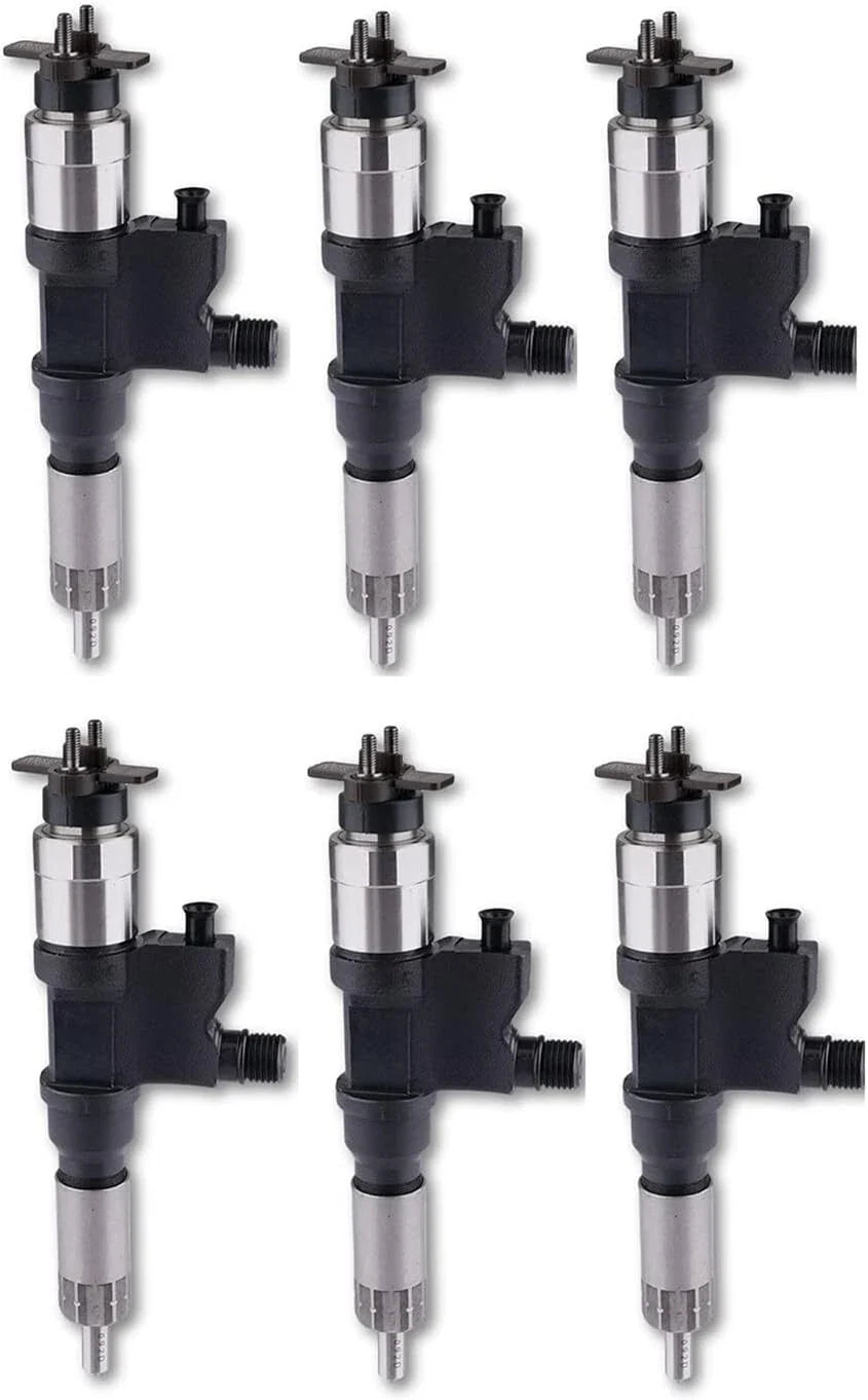 Set of 6 Fuel Injectors for Isuzu 4HK1 6HK1 (8-97602485-1, 095000-5341)