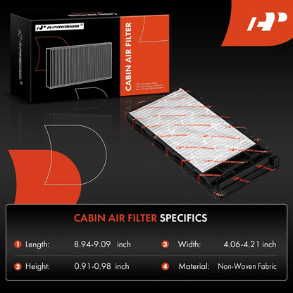 2X Front Activated Carbon Cabin Air Filters for Nissan Xterra (1998-2004)