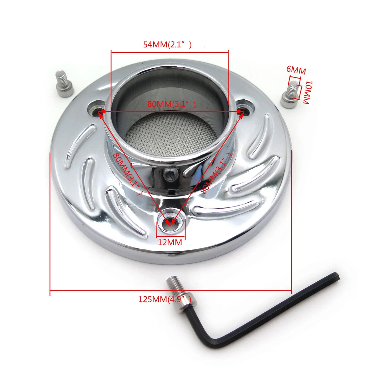 Polished Chrome Exhaust Tip Muffler for Honda TRX450R (2000–2005)