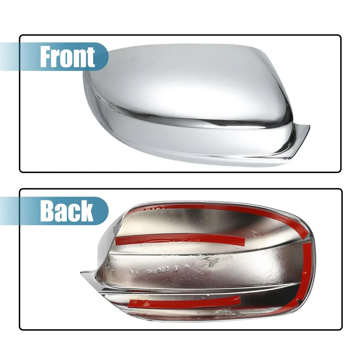 Set of 2 Chrome Plated Mirror Covers for Dodge Charger 2011-2022