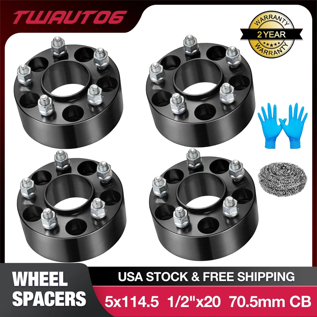 Hubcentric Wheel Spacers for 1991–1994 Mazda Navajo (4pcs, 1.5")