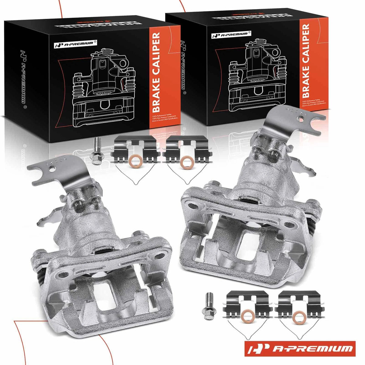 Pair Rear Disc Brake Calipers for Honda Accord (2013–2017)