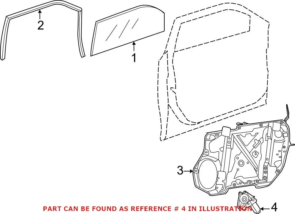 Front Passenger Right Window Motor for Chrysler Charger Dodge (OEM)