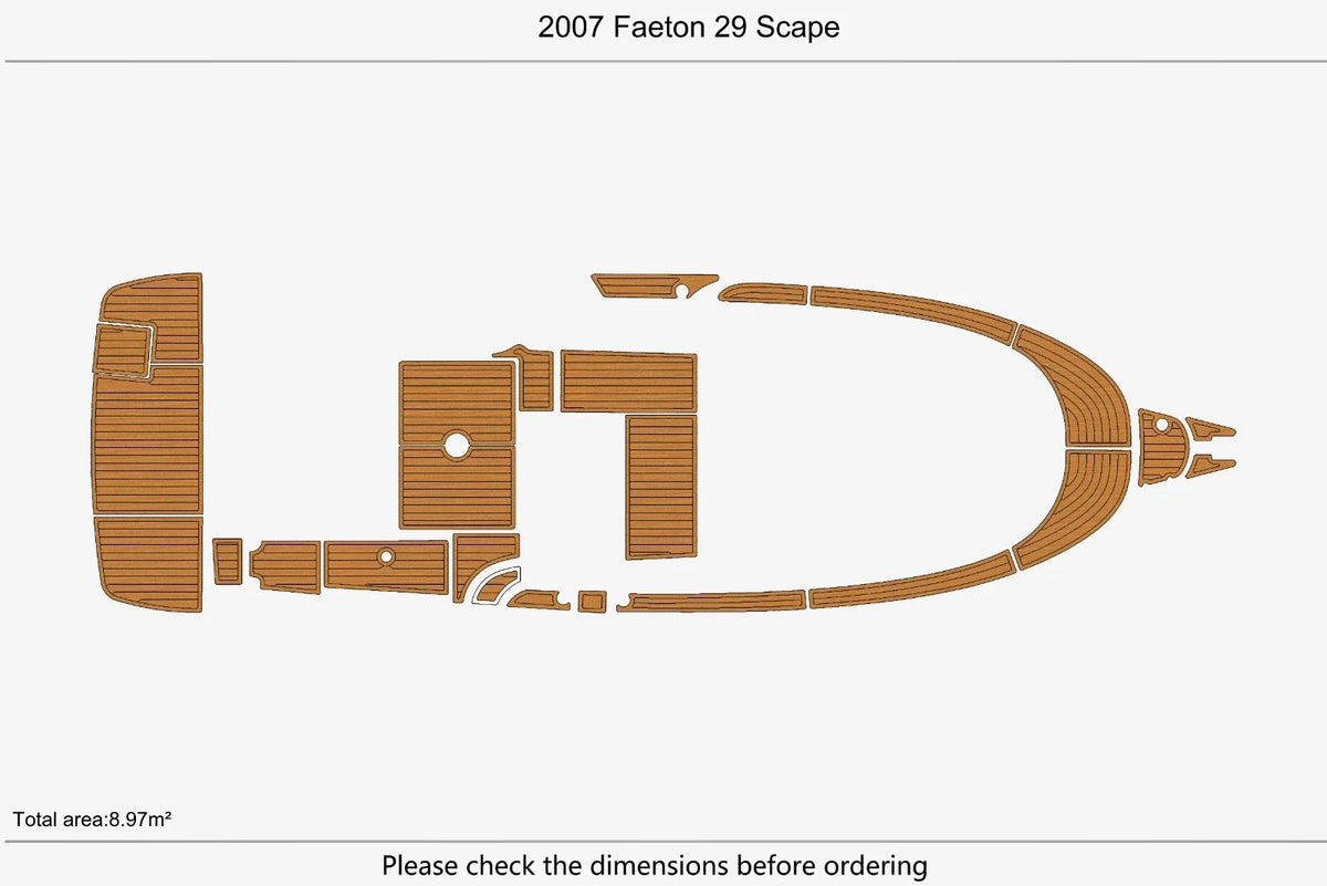 EVA Foam Teak Deck Flooring Mat for Faeton 29 Scape (2007)