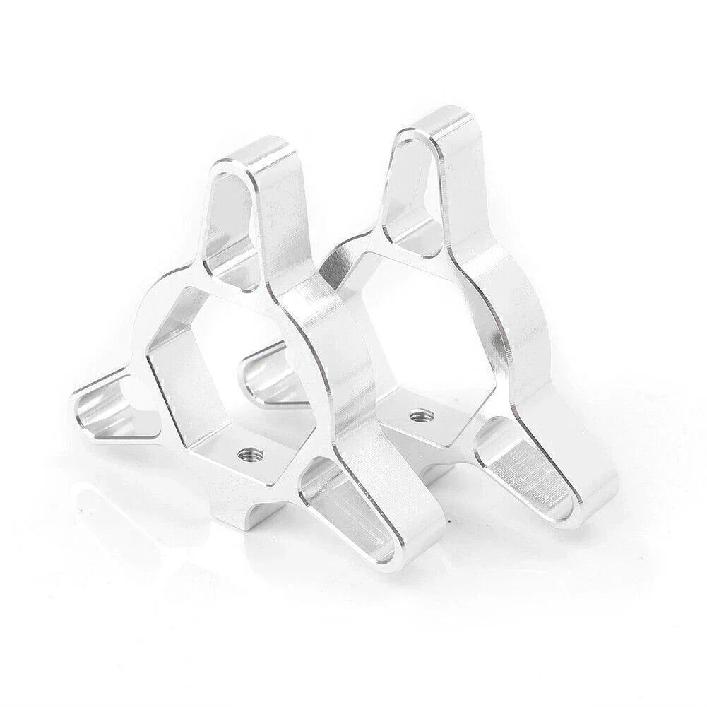 CNC Aluminum Hexagon Fork Preload Adjusters - 19mm, Universal Silver