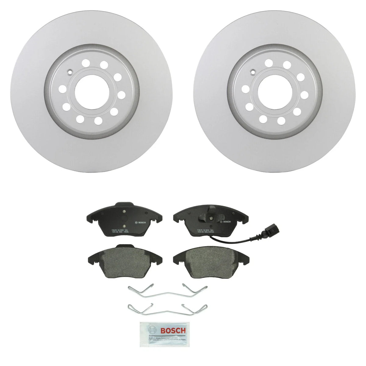 Set of 4 Bosch Quietcast Front Rotors for Audi A3 Quattro, VW CC, Jetta