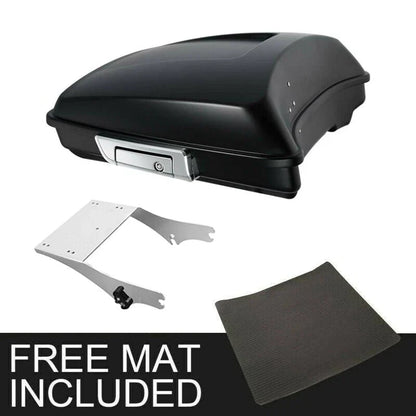 Matte Black Trunk with Mounting Rack for 1997–2008 Harley Touring