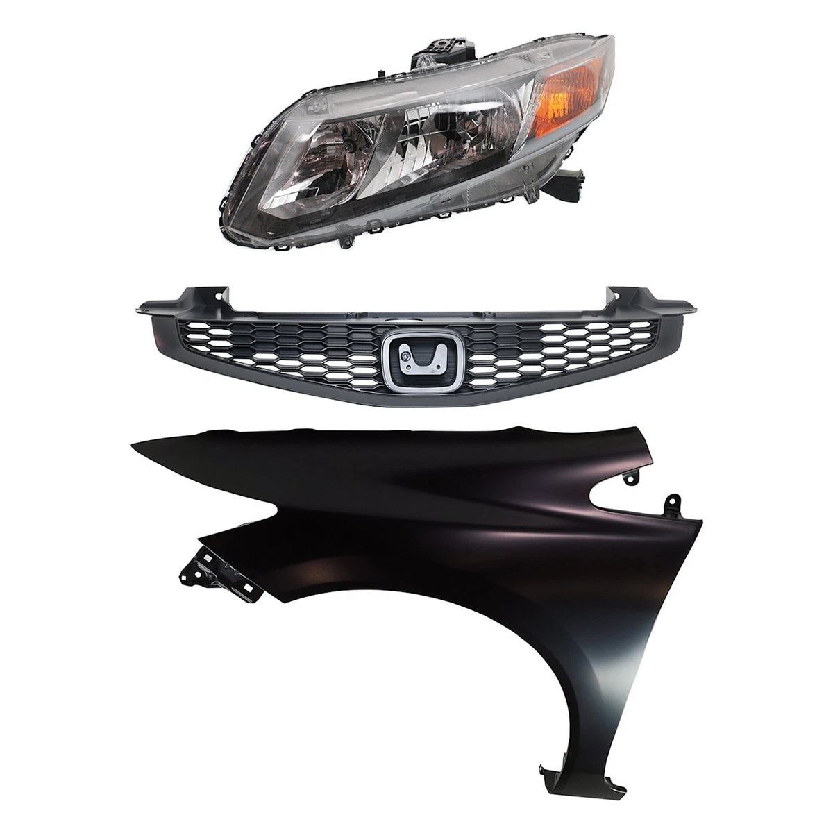 Headlight Kit for Honda Civic (2012) Driver Side Halogen Assembly