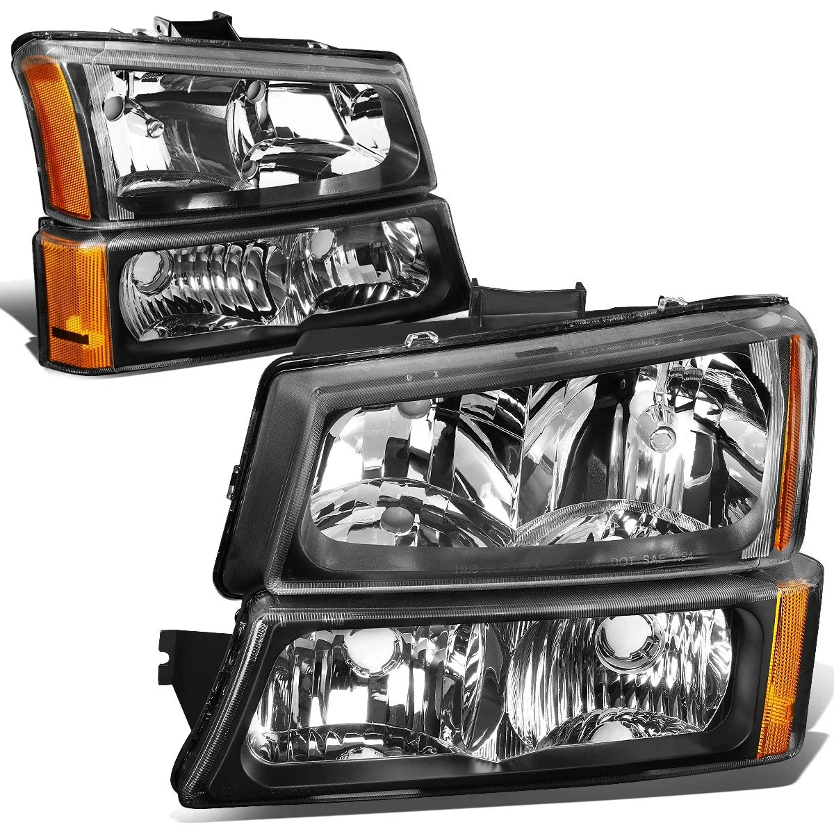 Headlight and Tail Light Set for Silverado (2003–2007) - Black Crystal, 3D LED Bar