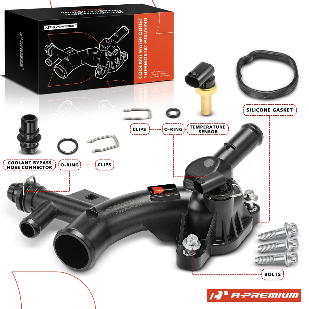 Engine Coolant Thermostat Housing for Chevy Cruze Sonic Trax (2011–2019)