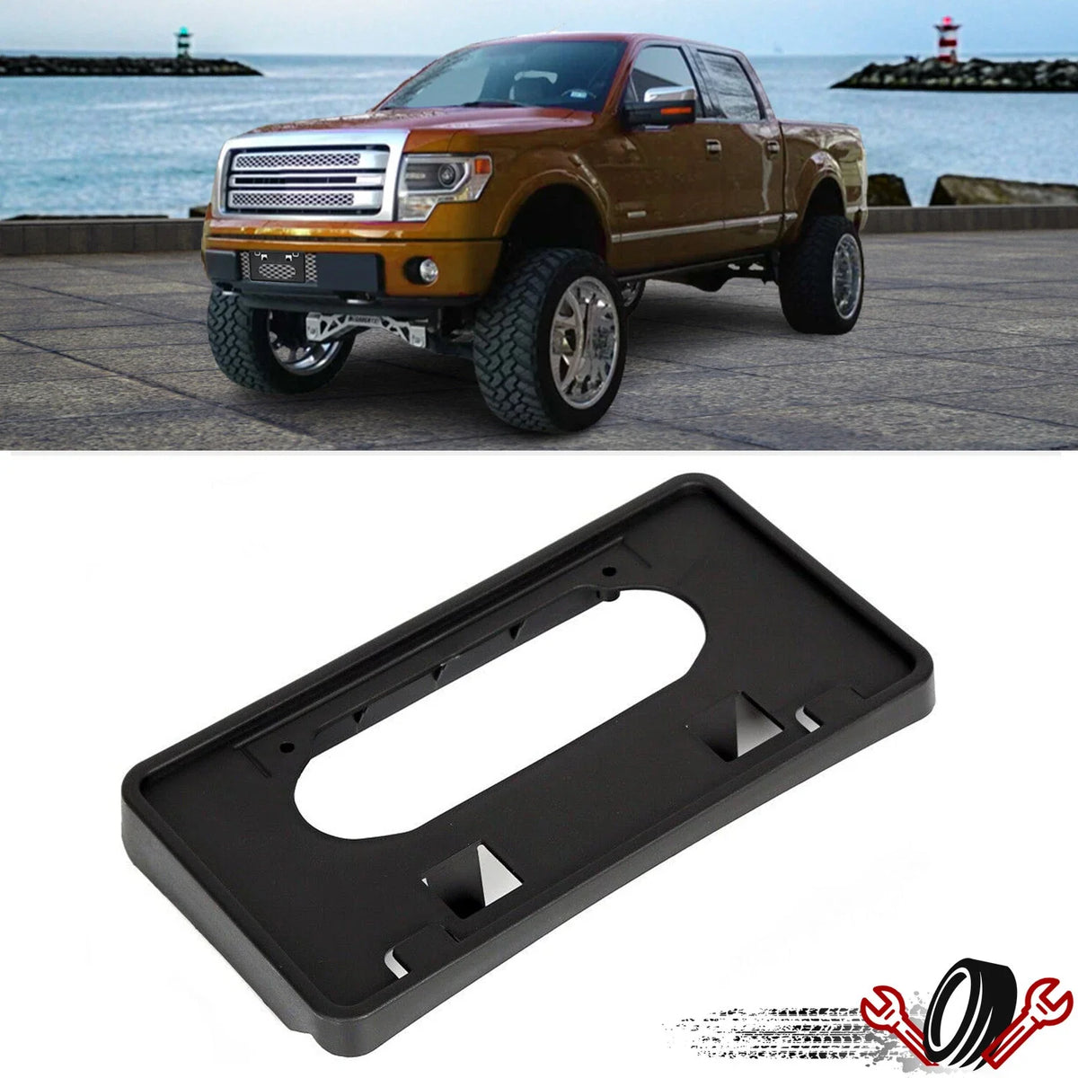 Front Bumper License Plate Holder for Ford F150 (2009–2014)
