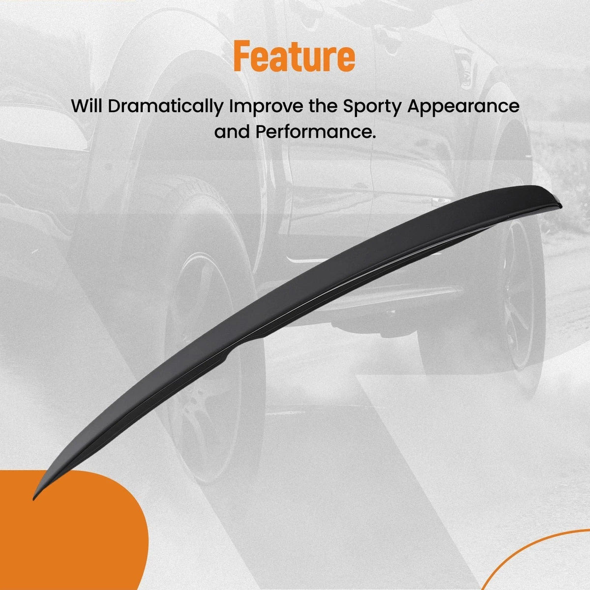 Trunk Lip Spoiler Wing - ABS Black for 2012-2014 Toyota Camry