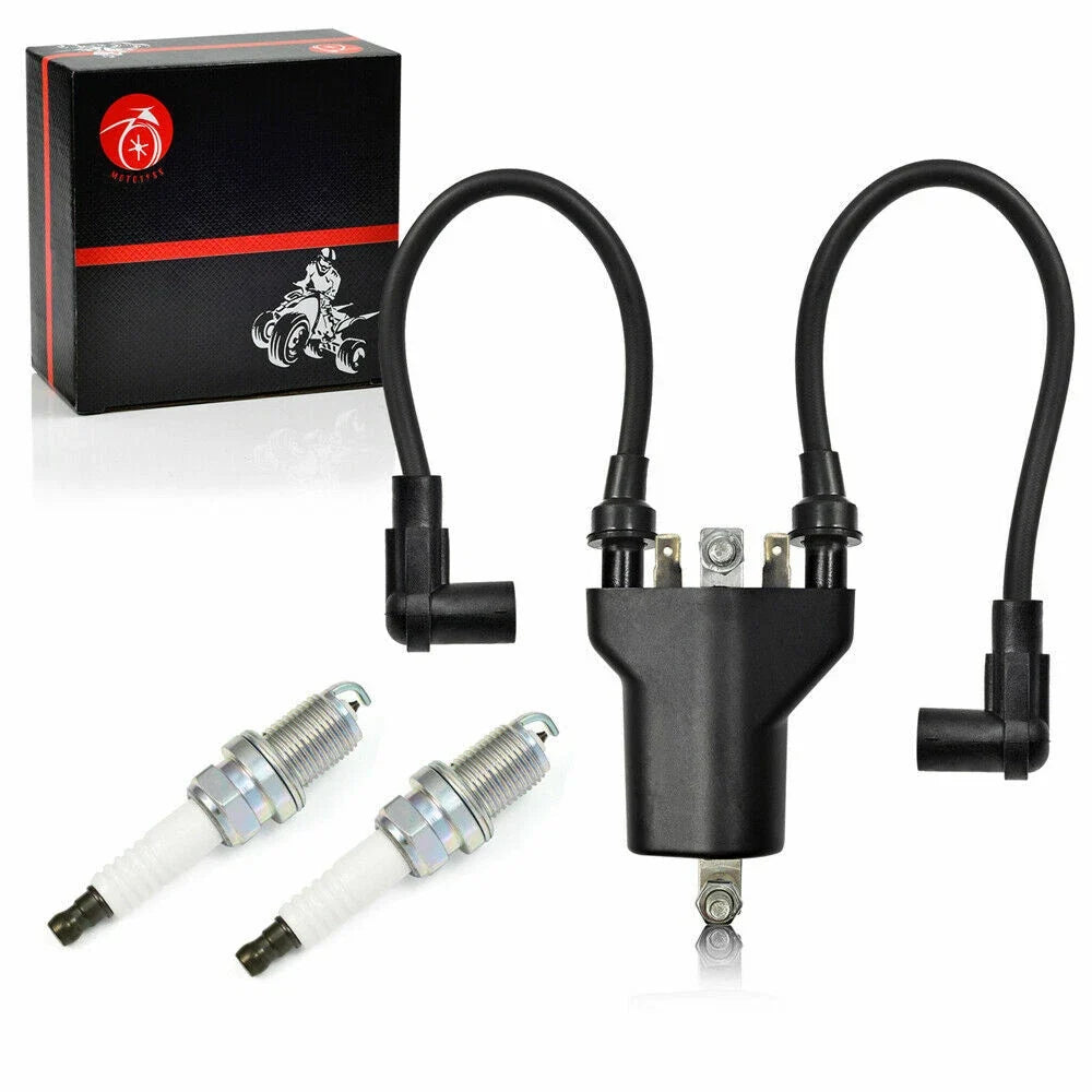 Spark Plugs and Ignition Coil AC CDI Ignitor for EZGO Golf Cart (1991-2002)