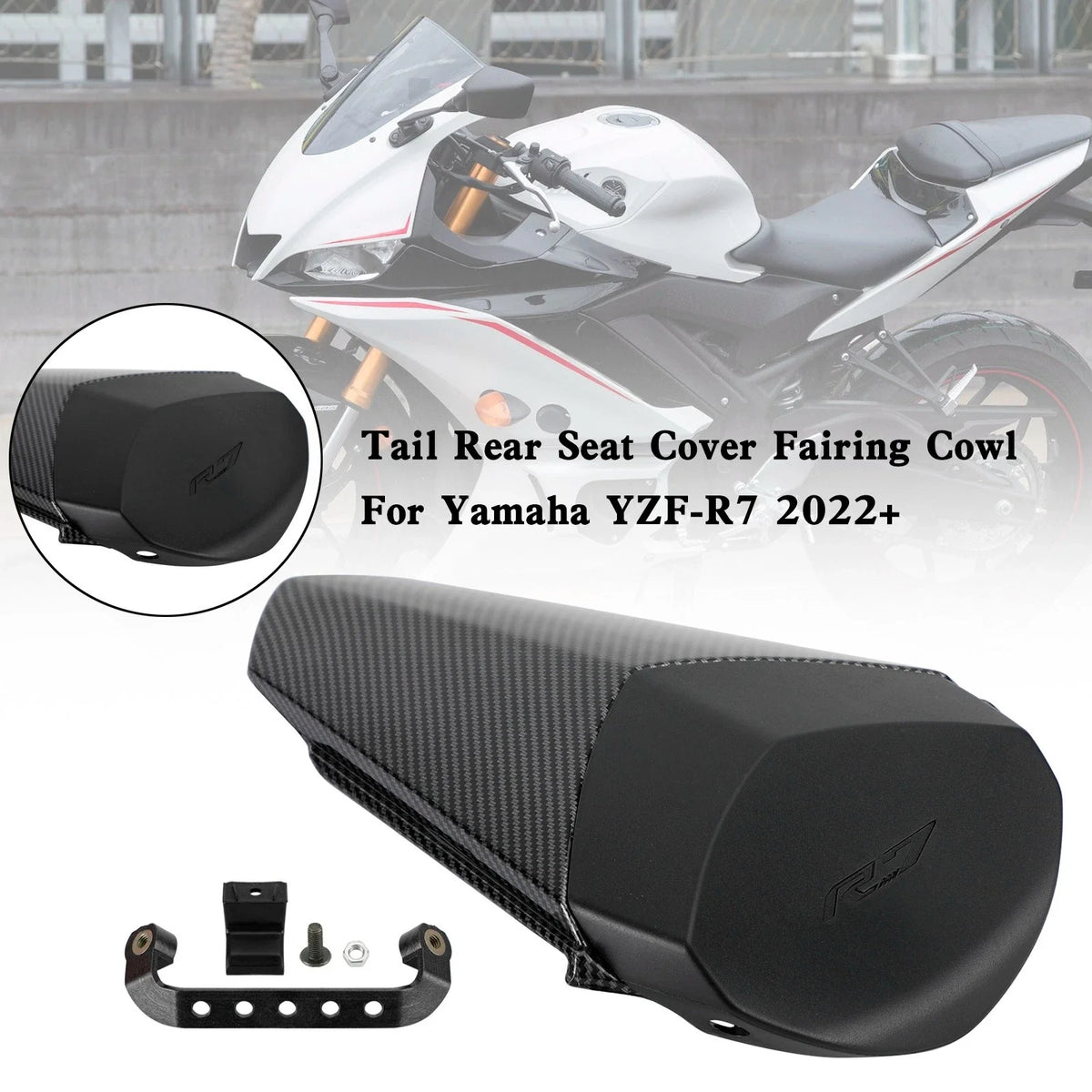 Tail Rear Seat Cover Fairing Cowl for Yamaha YZF-R7 (2022–2025) Carbon #2