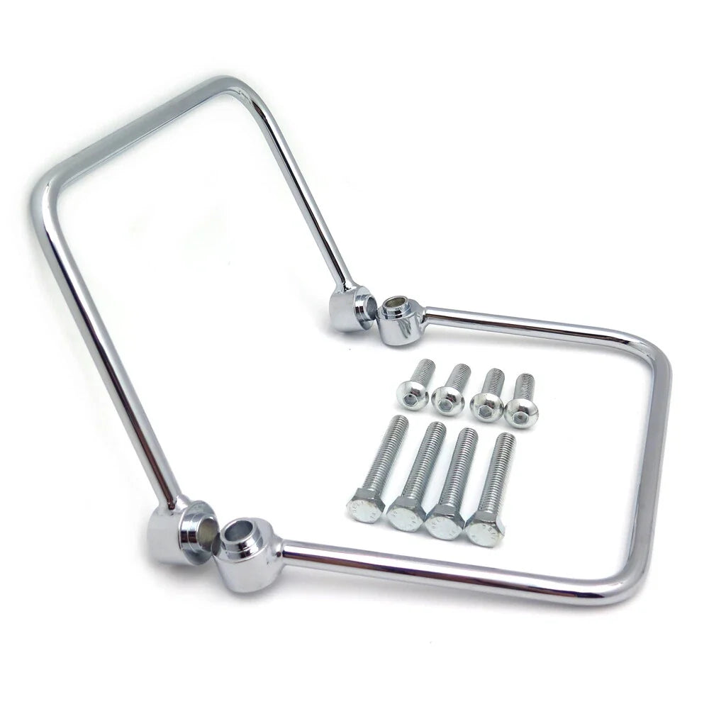 Chrome Throw-over Saddlebag Support Brackets for 2018-2021 Harley FLSL FXBB