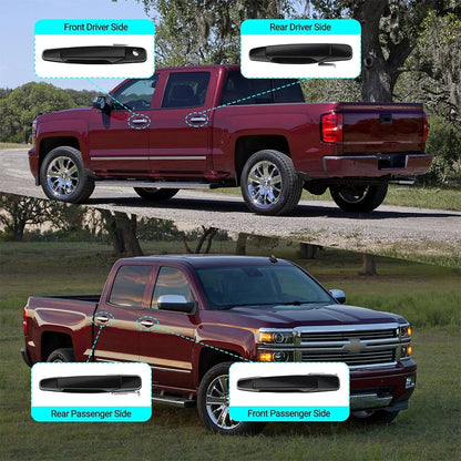 2007-2014 Chevy Silverado GMC Sierra Chrome Door Handle Set