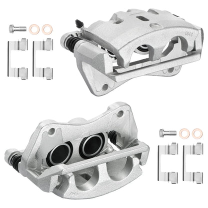 Front Brake Calipers Assembly with Brackets for 2009-2015 Honda Pilot
