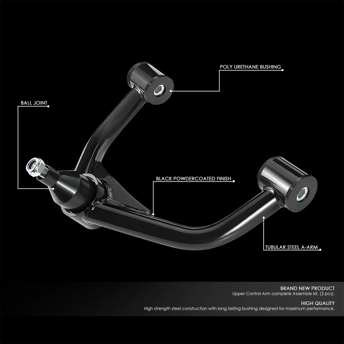 Set of 2 Front Upper Control Arms for Chevrolet Silverado GMC Sierra (2011–2019)