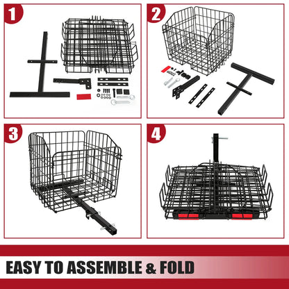 1" Hitch Receiver Folding Rear Basket for Power Chairs & Mobility Scooters