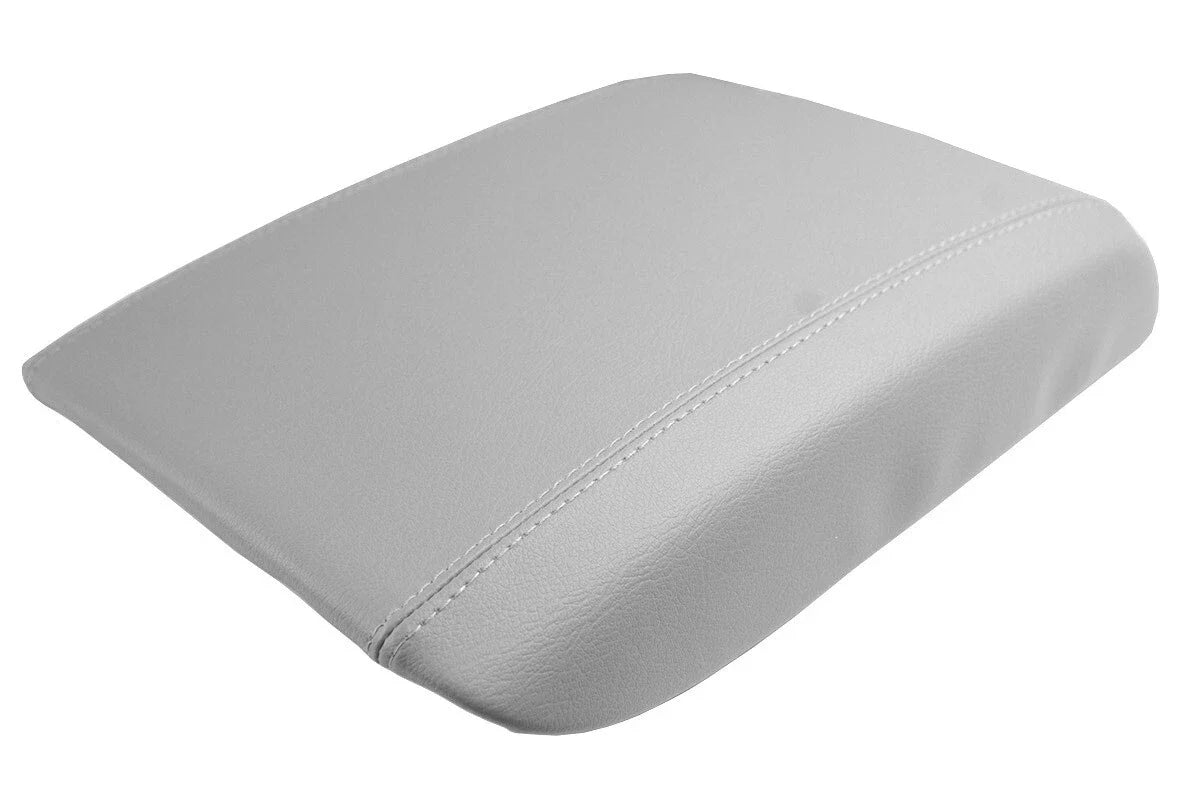 Leather Console Lid Armrest Cover for GMC Denali (2003–2008) Gray