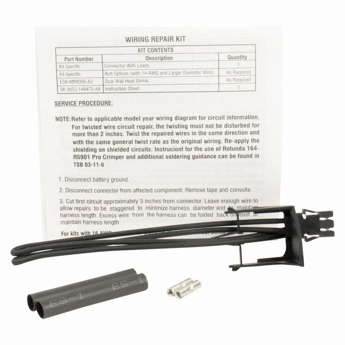 Motorcraft WPT-1026 Rear Left Window Motor Connector for Ford Fiesta (2011–2019)