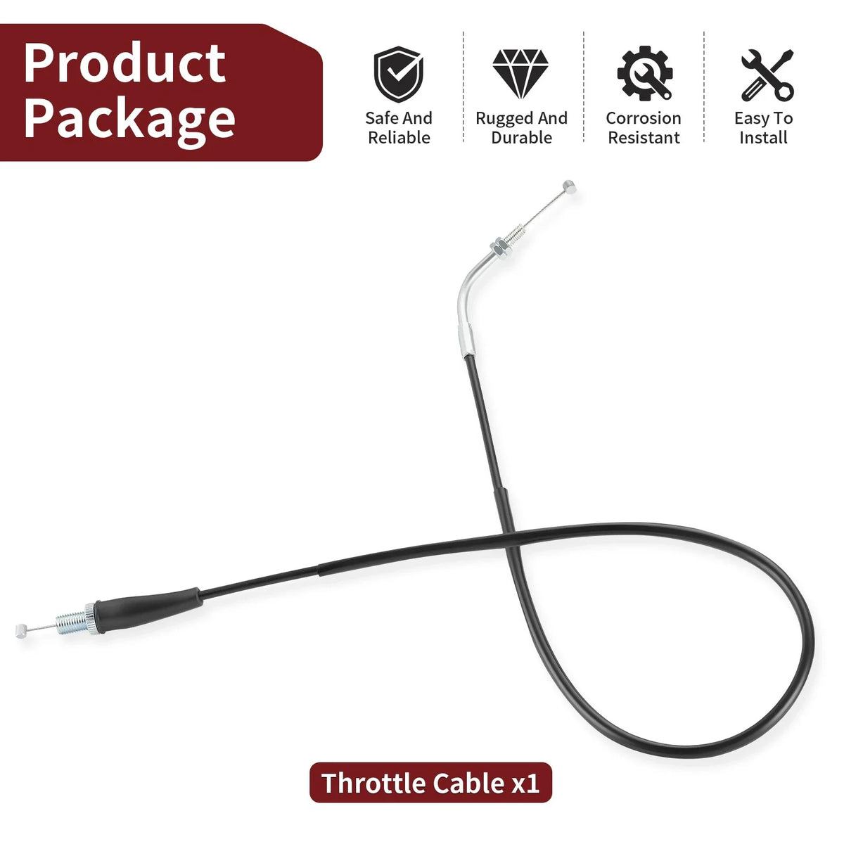 Throttle Cable (2003-2013) for Kawasaki Prairie 360 KVF360A KVF360C