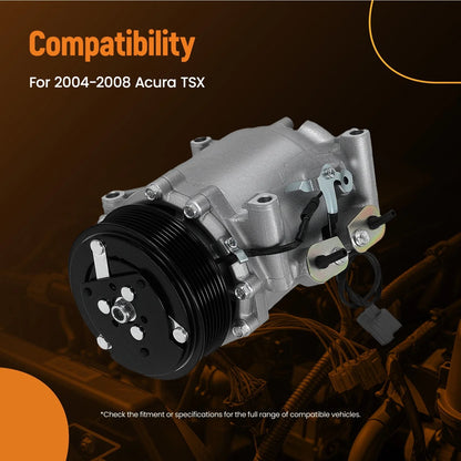 A/C Compressor for Acura TSX (2004-2008) with Clutch CO 10849T