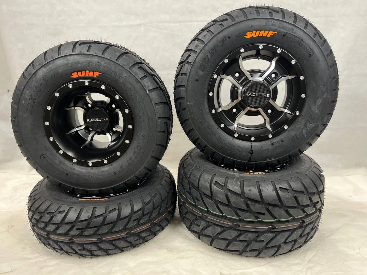 Set of 4 Raceline A77 Mamba Wheels for YFZ450 Raptor 700 Banshee