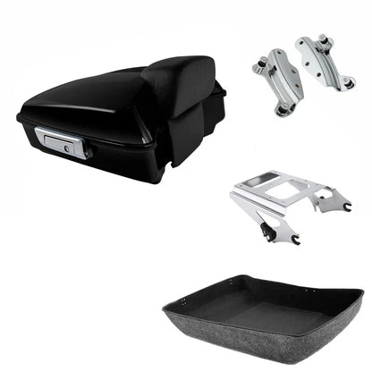Chopped Trunk Backrest Rack for Harley Road Glide (2009-2013)